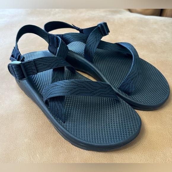 Chaco Other - Chaco Men's Shoes 12 Zcloud Footbed Slip-On Slingback Sandals Navy Blue …